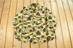 Vintage 1980s Private Property Duck Camo Cloth Button Up Shirt Men's Large