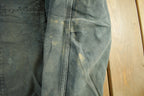 Vintage 1990s Distressed Carhartt Canvas Hooded Jacket Men's 40  Thrashed Sun Faded Work Wear