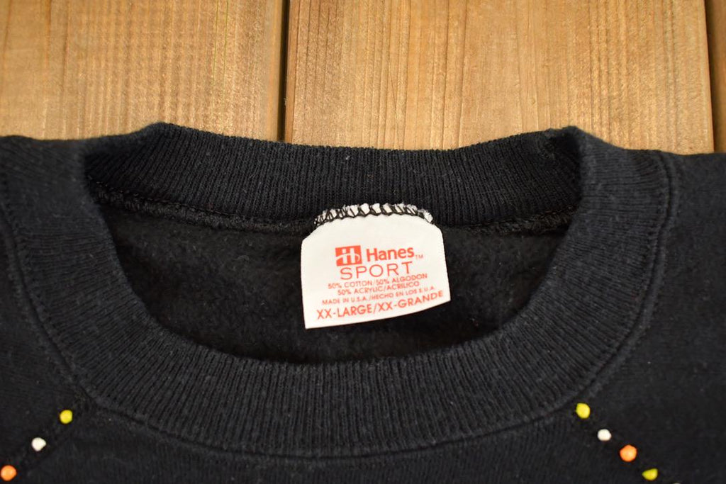 Vintage 1990s Hand painted Halloween Souvenir Boo Crewneck Sweatshirt Womens L