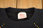 Vintage 1990s Hand painted Halloween Souvenir Boo Crewneck Sweatshirt Womens L