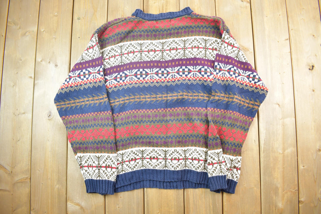 Vintage 1990s J Riggins Sportswear Knit Crewneck Sweater