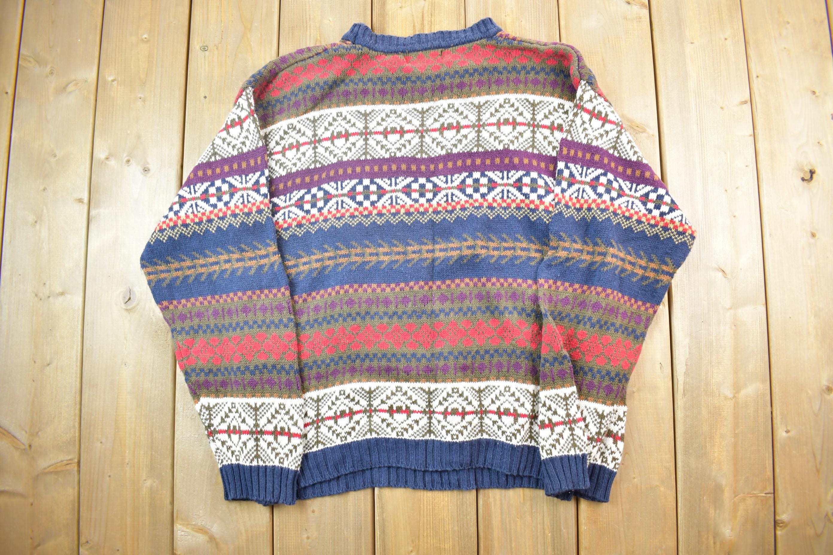 Vintage 1990s J Riggins Sportswear Knit Crewneck Sweater