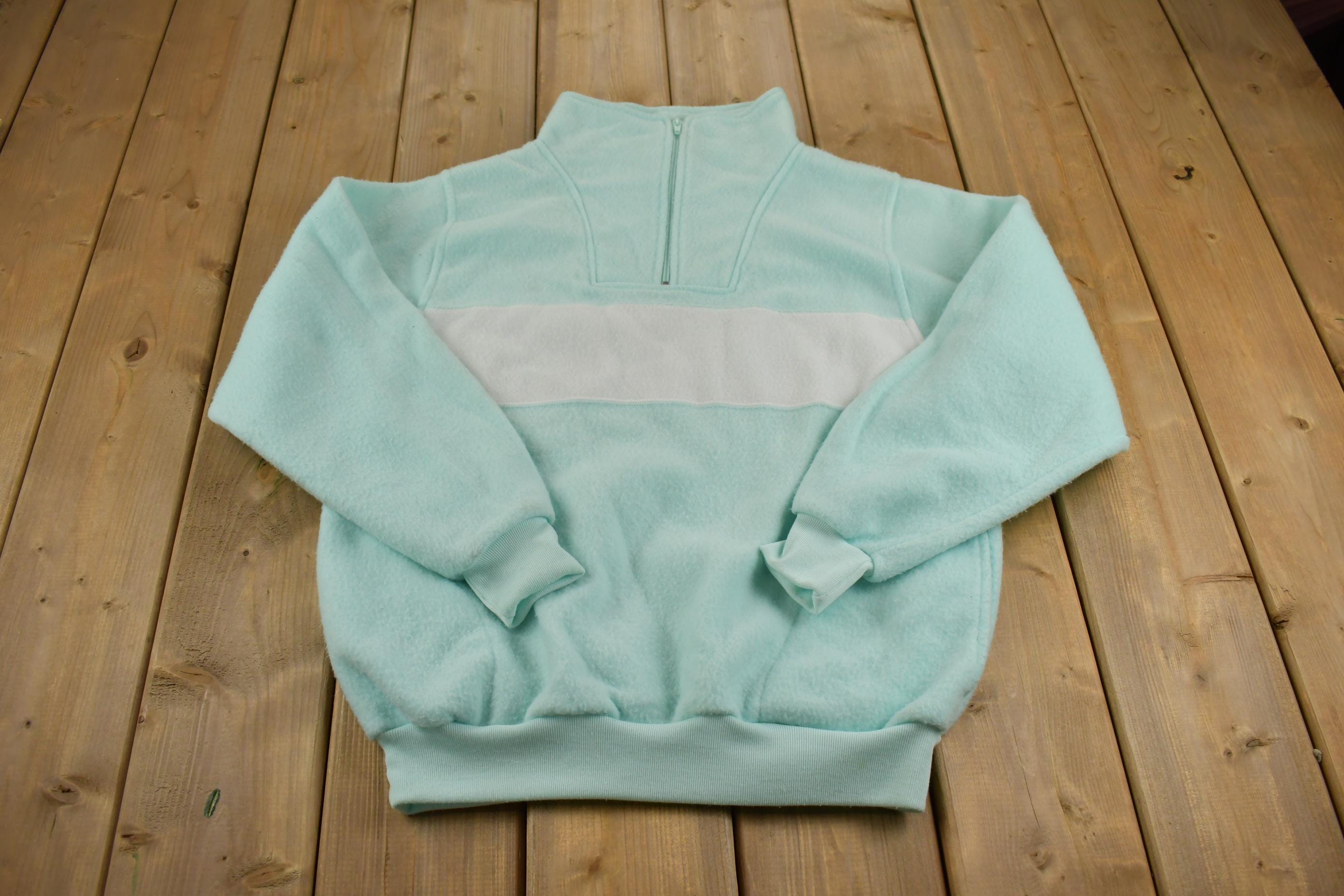Vintage 1980s Favorites Fleece Quater-Zip Sweater