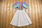 Vintage 1960s Rainbow Dress
