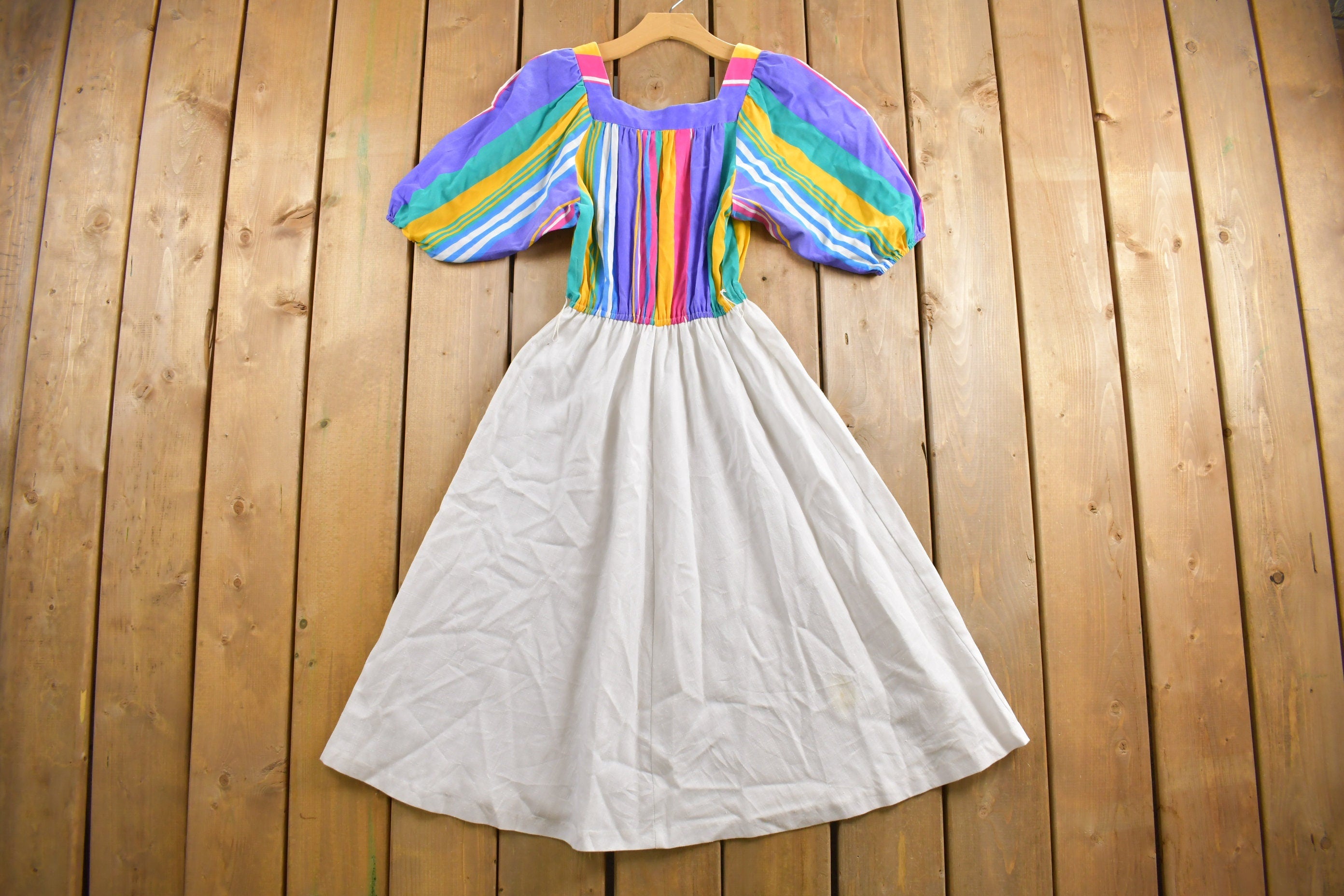 Vintage 1960s Rainbow Dress