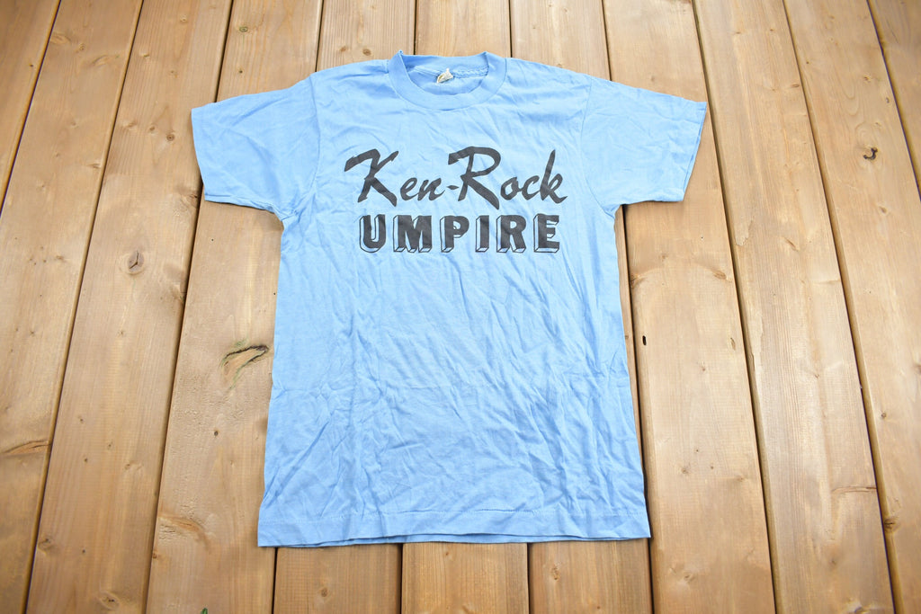 Vintage 1980s Ken-Rock Umpire Graphic T Shirt