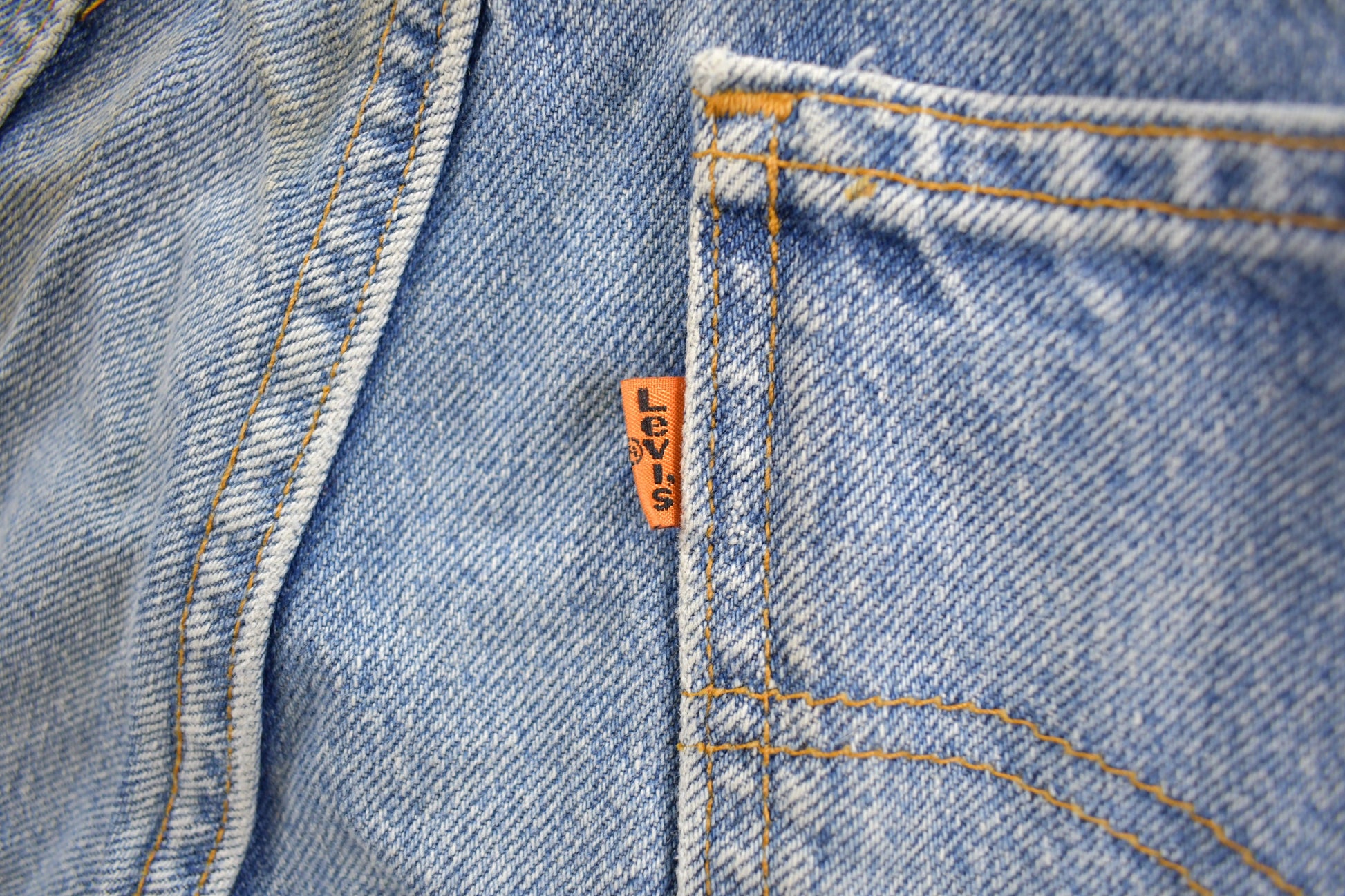 Vintage 1980s Levi's Orange Tab Jeans Size 34 x 27