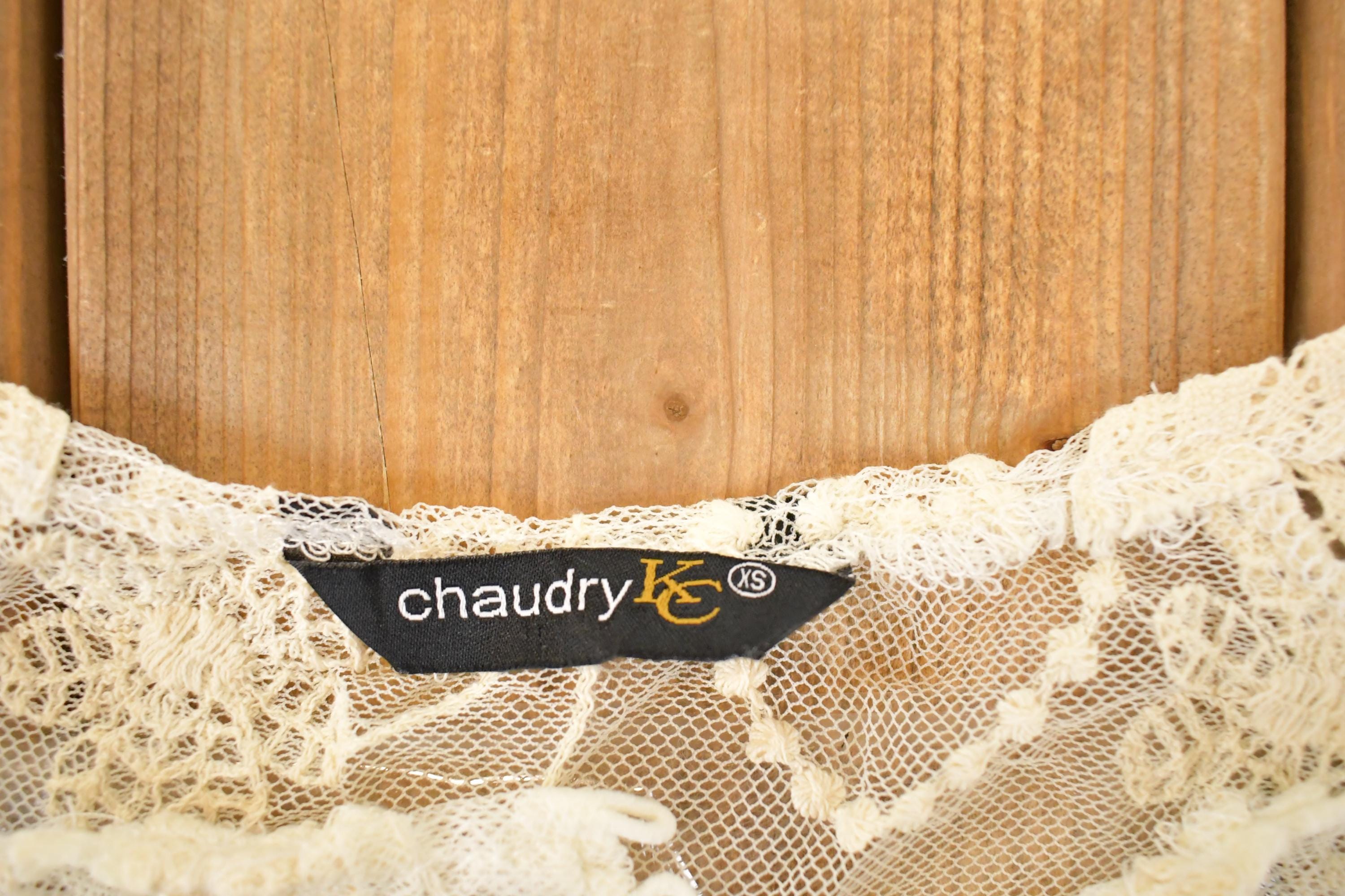 Vintage Y2K Chaudry Kc Floral Lace Souvenir Travel T-Shirt Women's XL