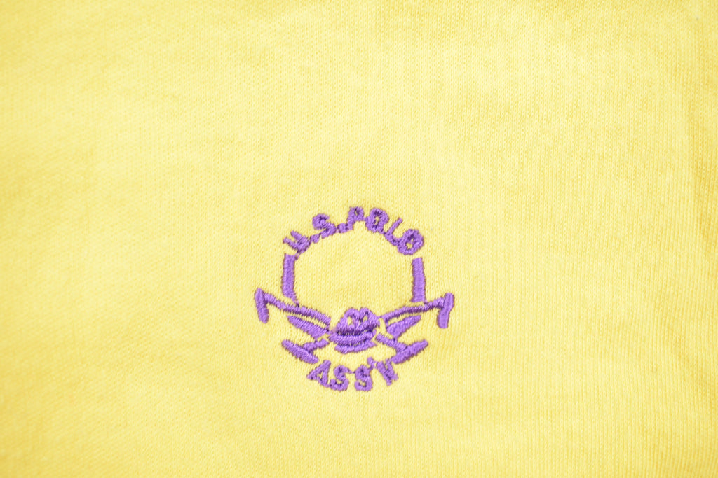Vintage 1990s Us Polo Assn Blank Yellow Polo Sweatshirt