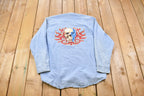 Vintage 1990s Jerzees Skull Back Print Denim Button Up Shirt