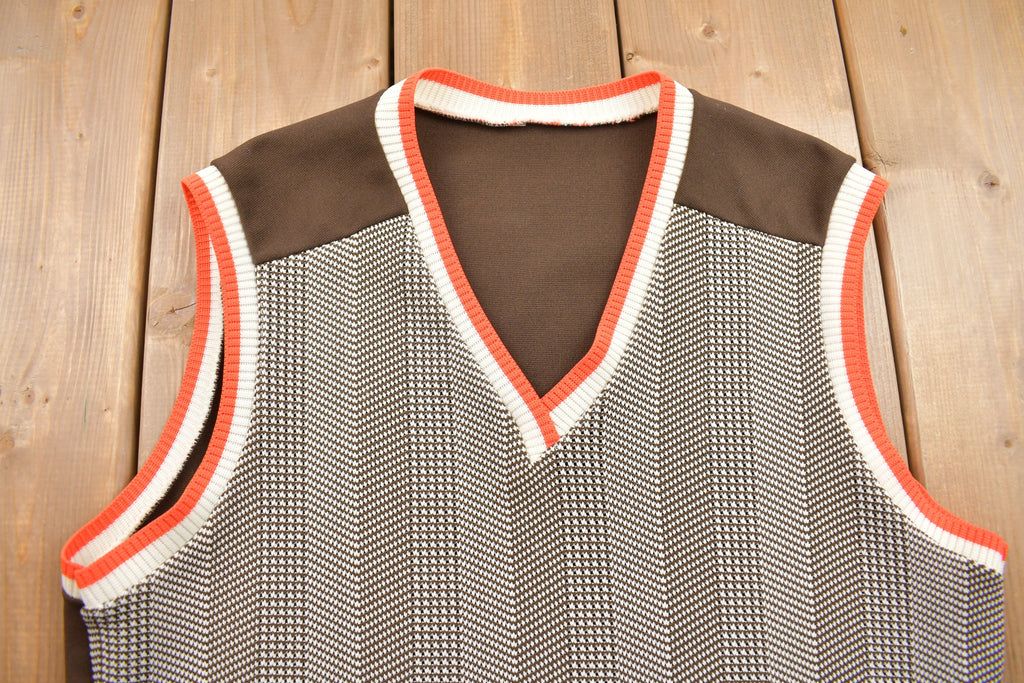 True Vintage 1970s V Neck Sweater Vest