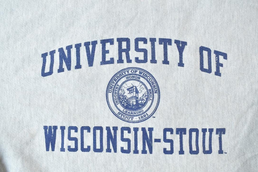 Vintage 1990s Champion Reverse Weave University Of Wisconsin Stout Crewneck