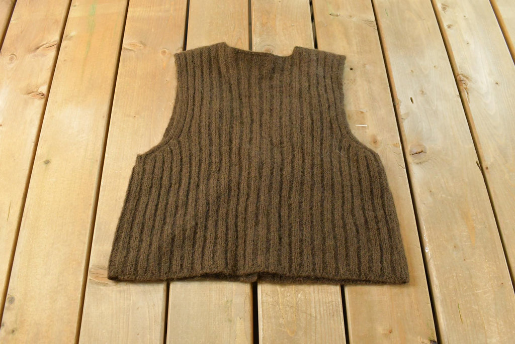Vintage 1990s Knitted Mohair Blend Lizsport Sweater Vest Womens S / 90s Vest / Vintage Mohair / Sweatshirt / Cable Knit