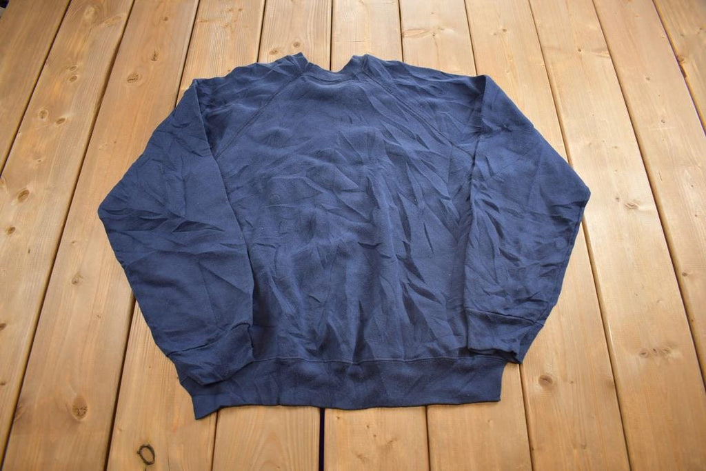 Vintage 1990s Blank Blue Tultex Crewneck Sweatshirt Made In USA