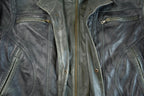 Vintage 1980s Baron New York Distressed Genuine Leather Jacket Made In USA