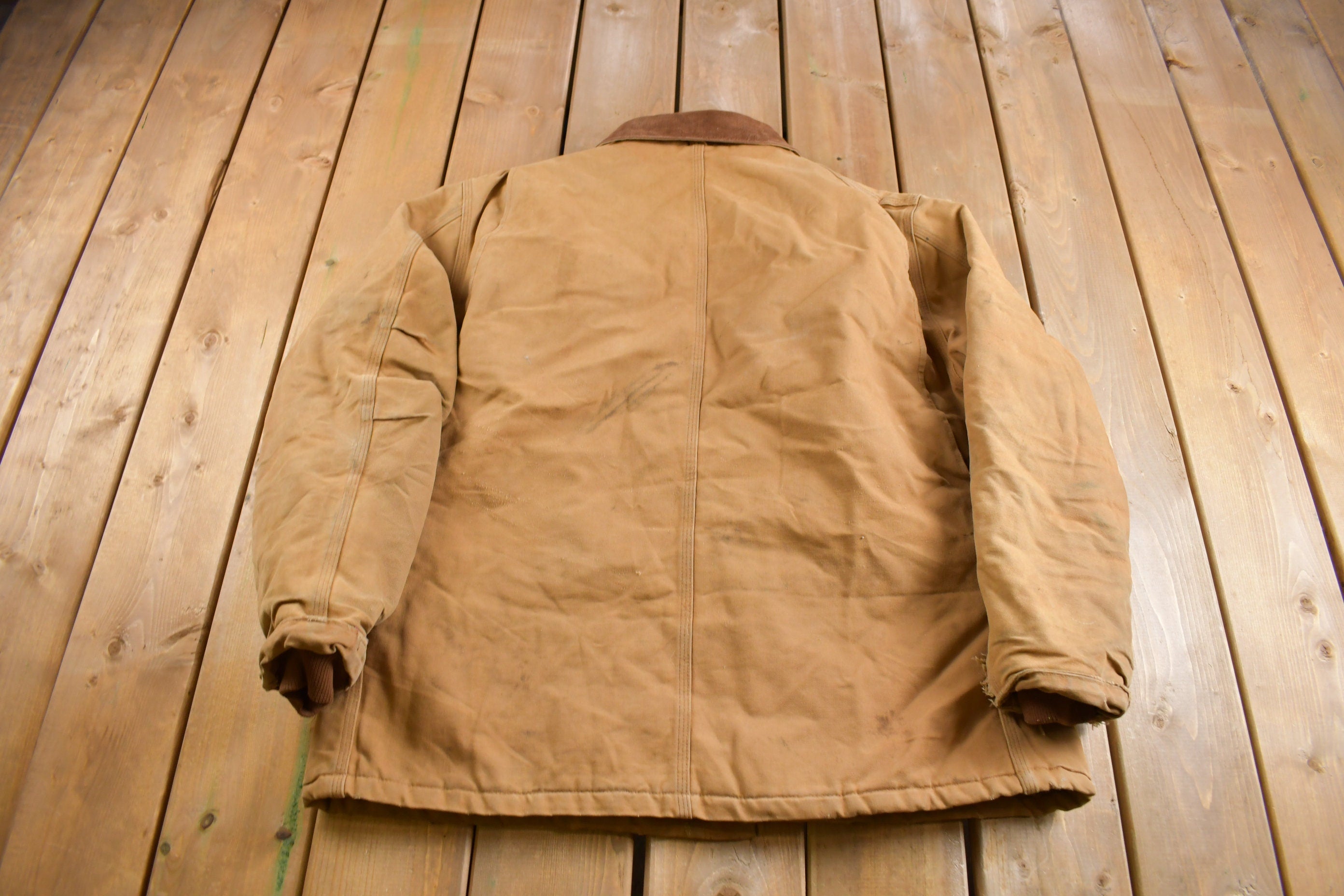 Vintage 1990s Traditional Carhartt Work Coat  Workwear  Vintage Carhartt  Distressed Carhartt