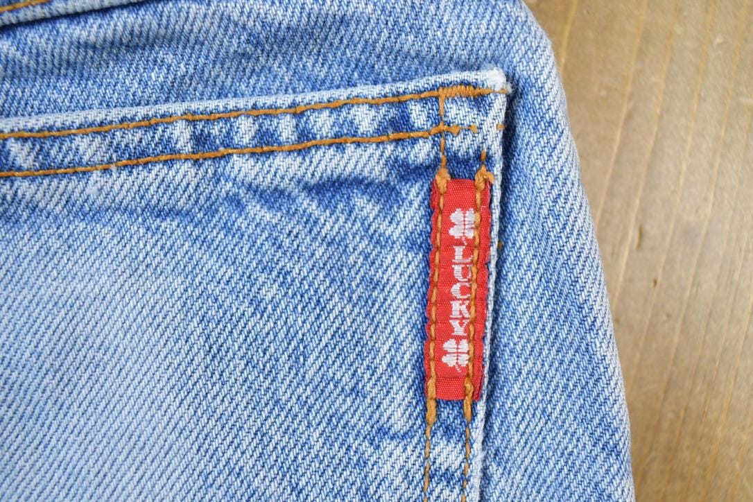 Vintage 1990s Lucky Brand Dungarees Denim Jeans Size 25 x 29