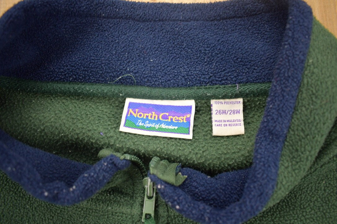 Vintage 1990s North Crest Quarter Zip Fleece Sweater