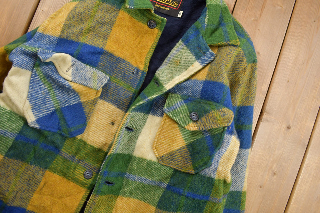 Vintage 1970s Campus Plaid Button Up Shirt