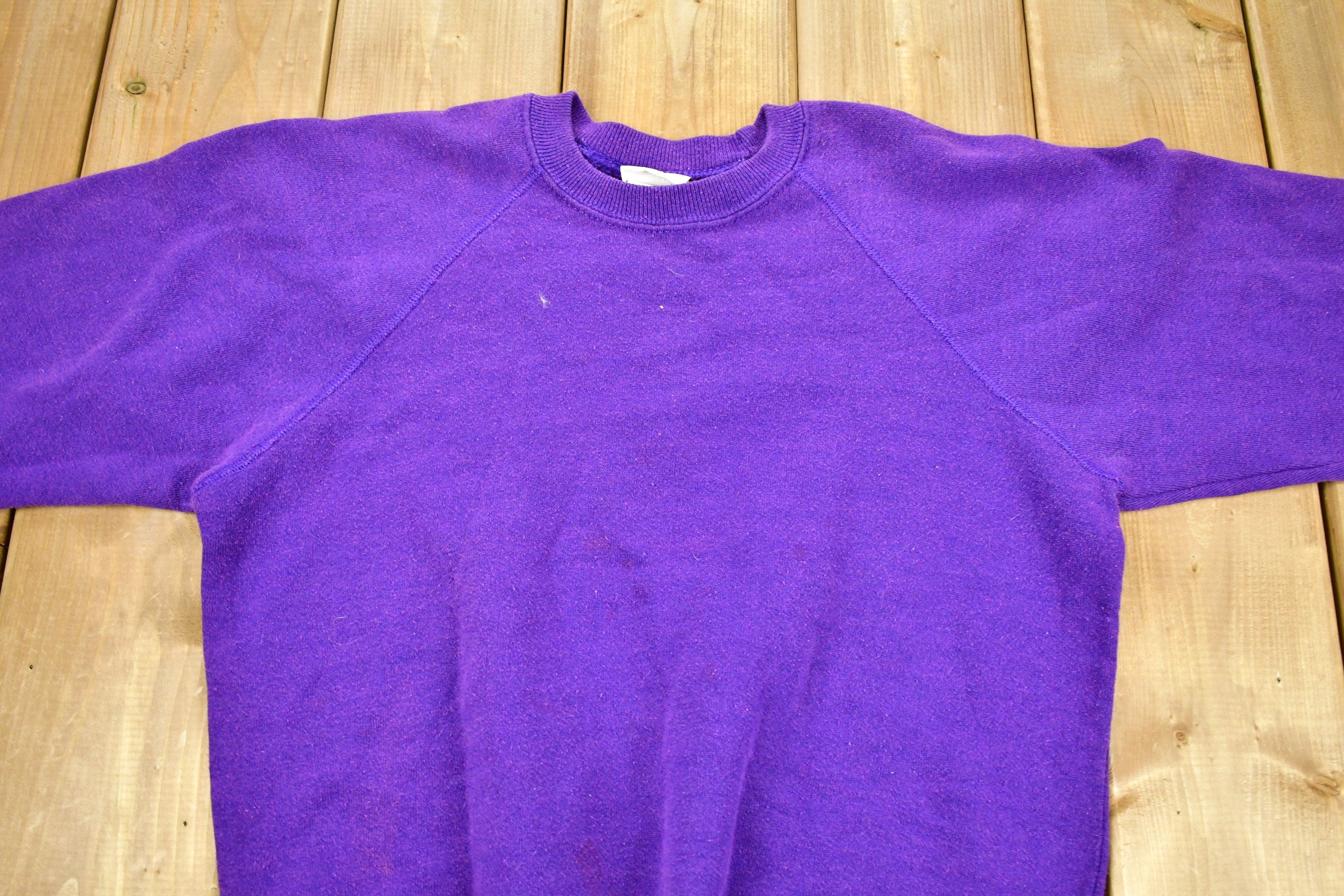 Vintage 1980s Sturdy Sweats By Lee Raglan Cut Blank Crewneck Sweatshirt
