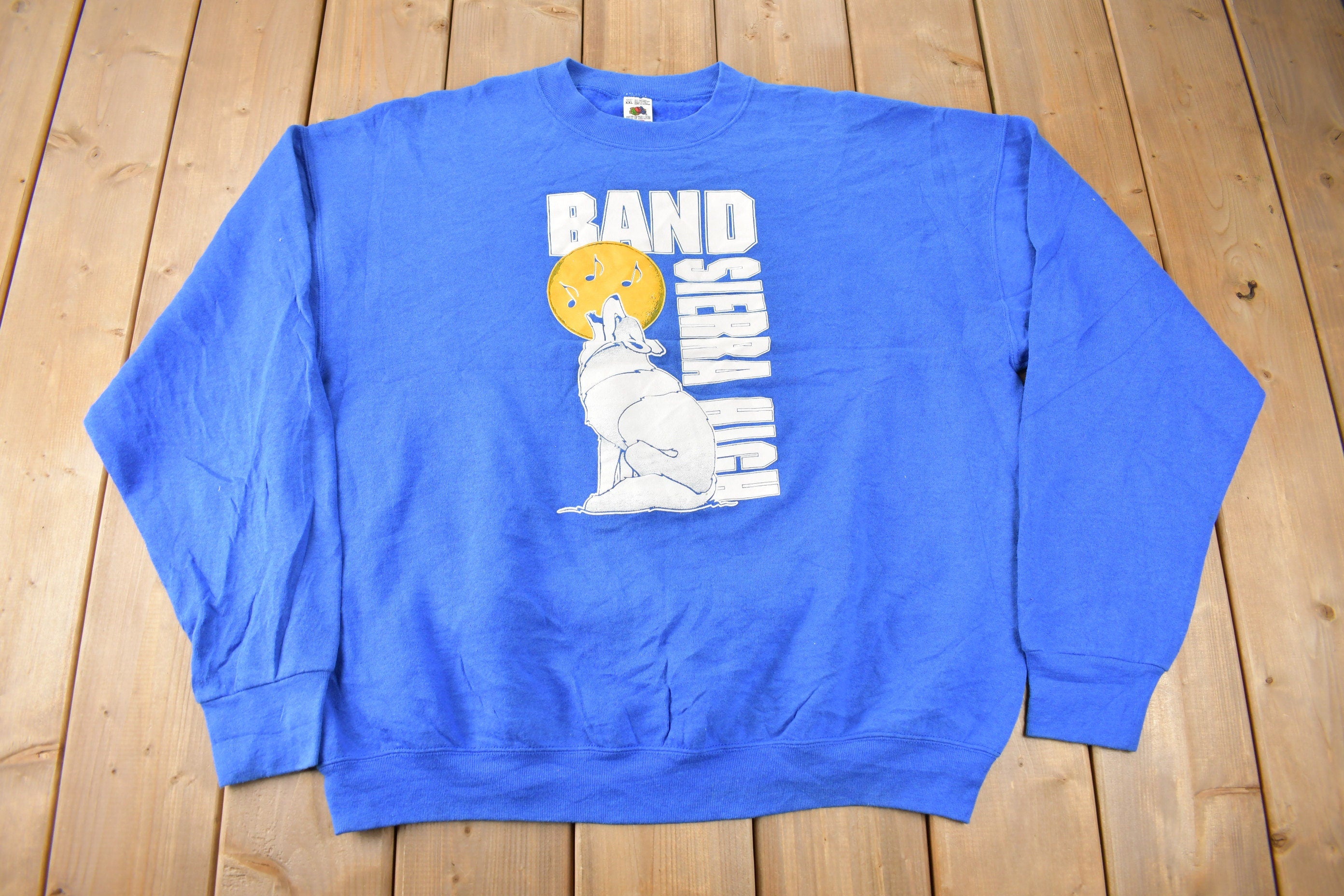 Vintage 1990s Sierra High Band Crewneck Sweatshirt Made In USA Size XXL
