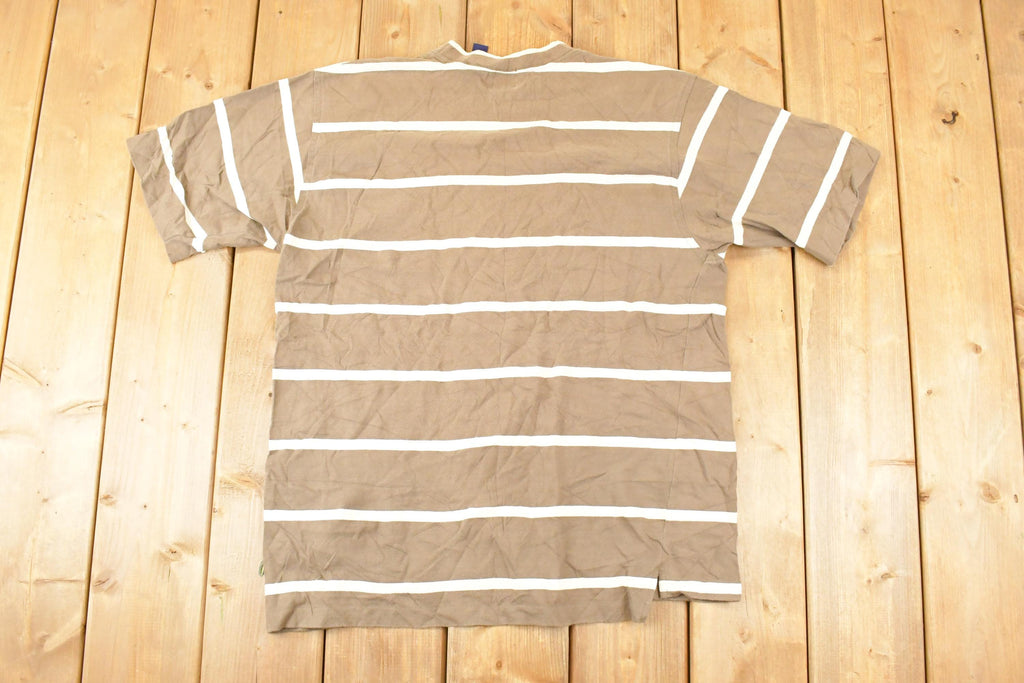 Vintage 1990s Gap Striped Preppy Souvenir T-Shirt Men's L