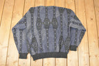 Vintage 1990s Jantzen Abstract Knit Crewneck Sweater Mens L