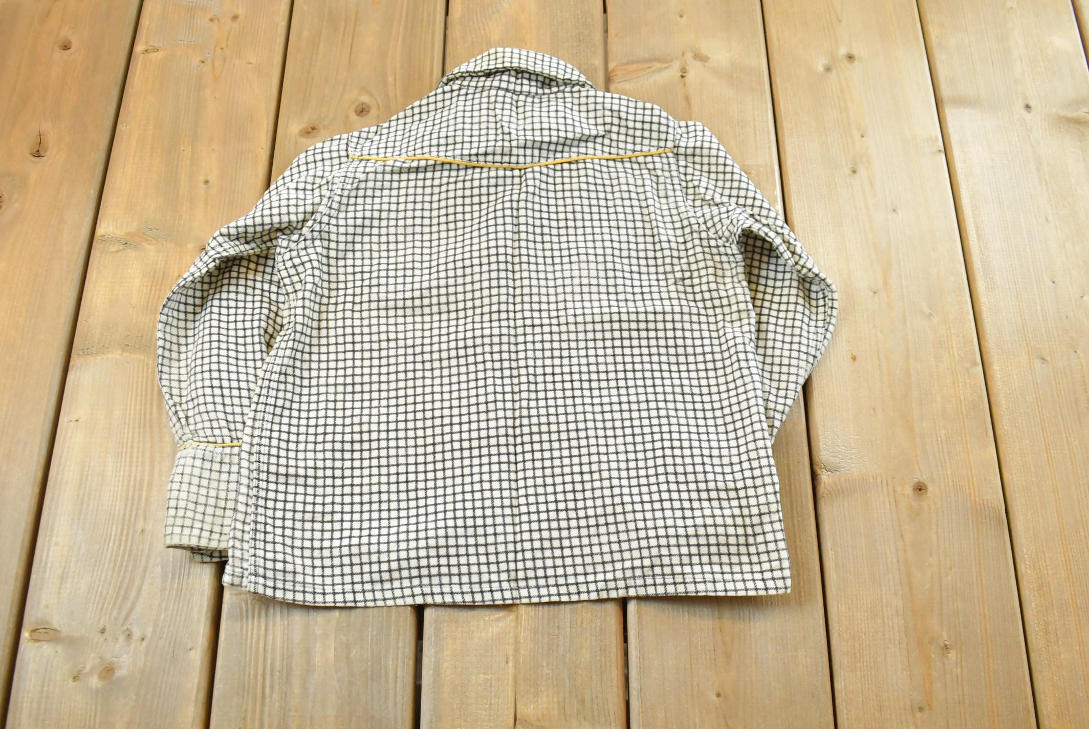 Vintage 1960s King Kole Gingham Check Button Up Western Shirt Youth 6