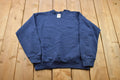 Vintage 1990s Blank Navy Blue Crewneck Sweatshirt
