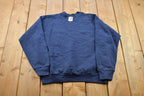 Vintage 1990s Blank Navy Blue Crewneck Sweatshirt