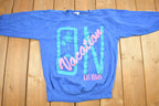 Vintage 1980s Las Vegas On Vacation Raglan Crewneck Sweatshirt