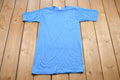 Vintage 1970s Health Knit Blue Basic T-Shirt