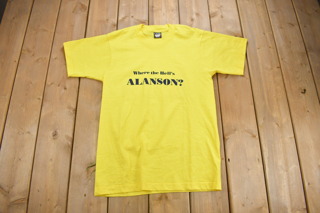 Vintage 1980s Where The Hell's Alanson Graphic T Shirt