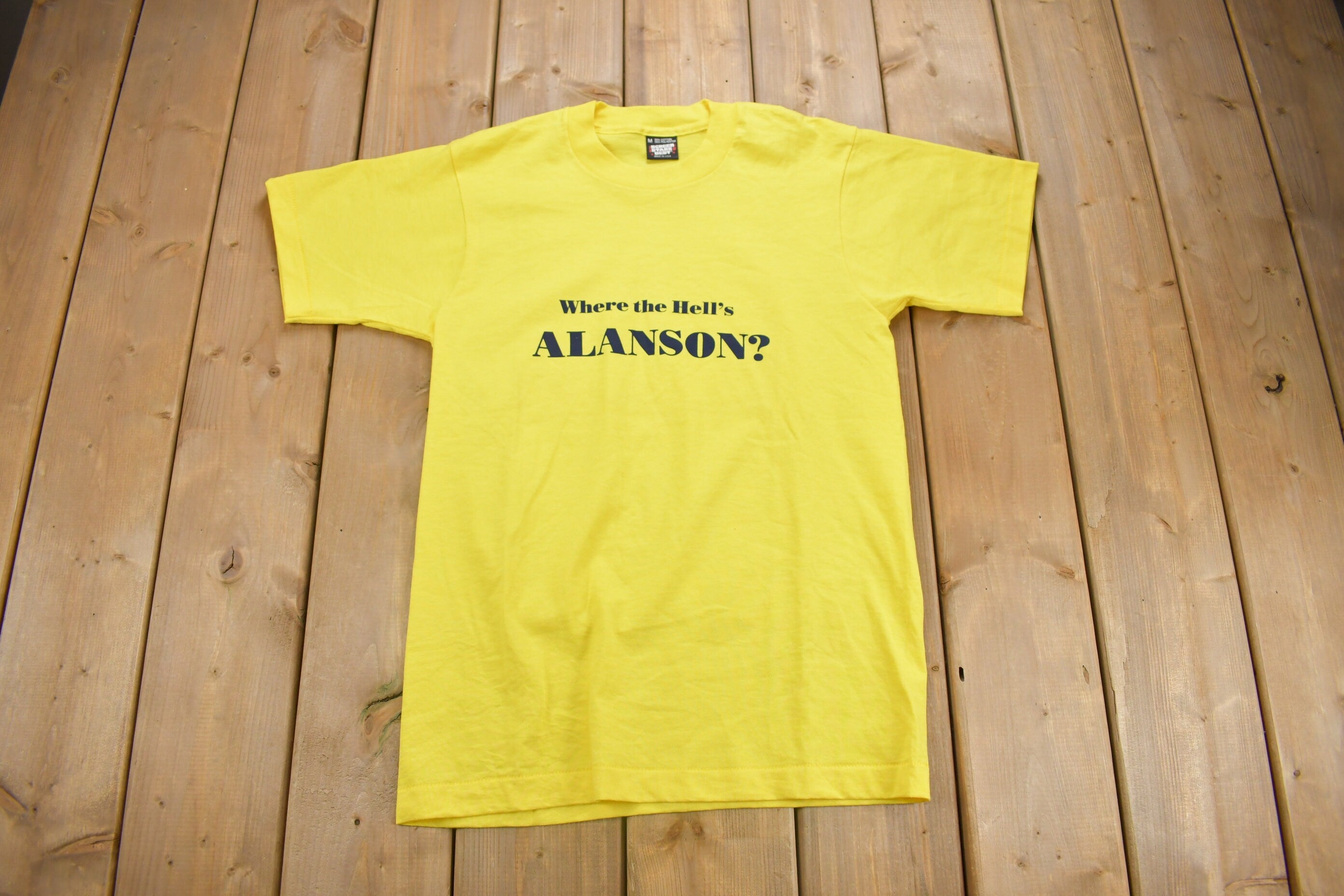 Vintage 1980s Where The Hell's Alanson Graphic T Shirt