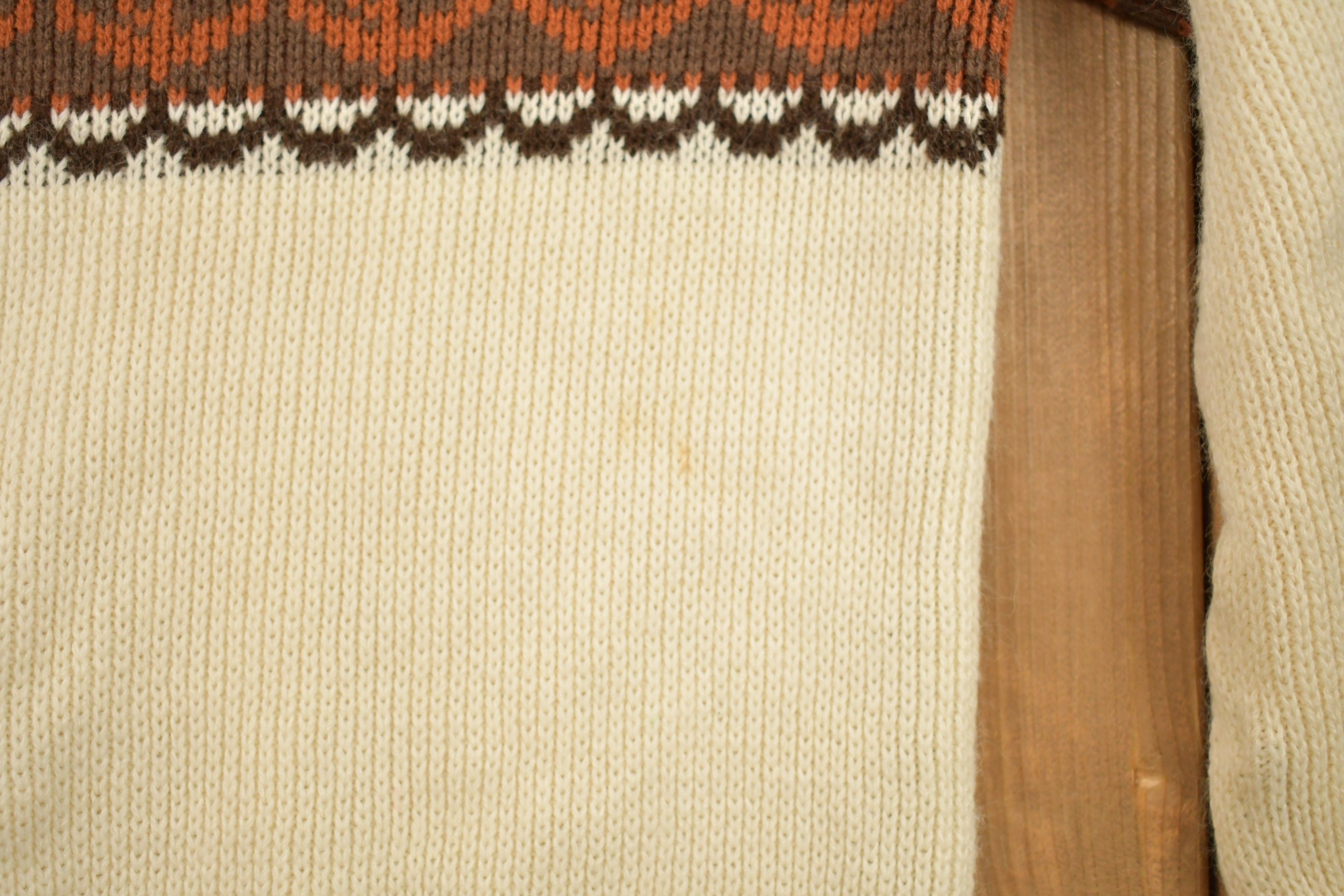 Vintage 1970s Knitted Zip Up Sweater