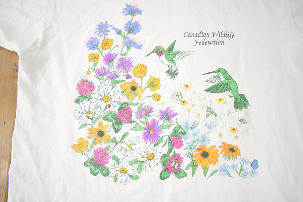 Vintage 1994 Canadian Wildlife Federation Souvenir Travel T Shirt Made In Canada