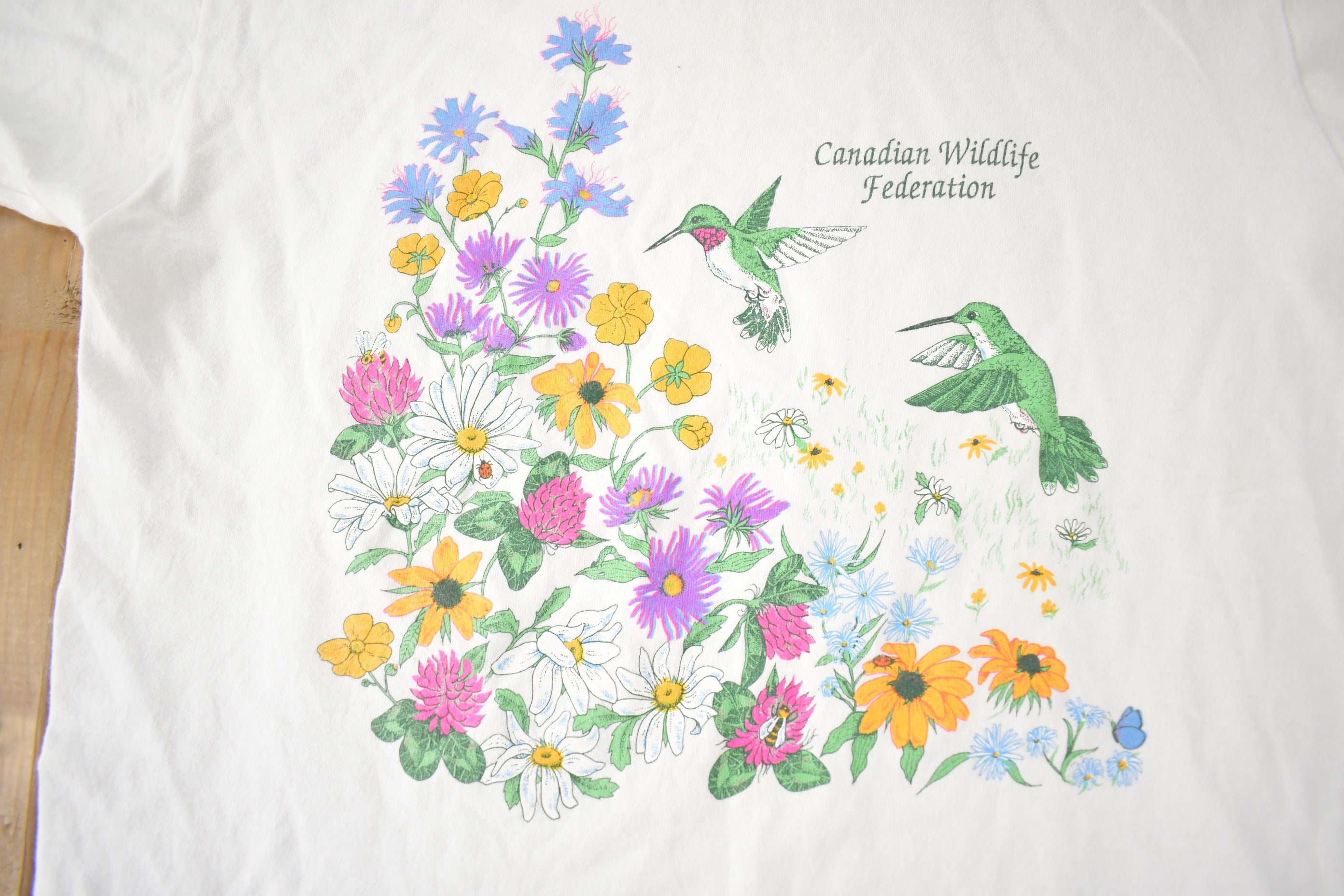 Vintage 1994 Canadian Wildlife Federation Souvenir Travel T Shirt Made In Canada