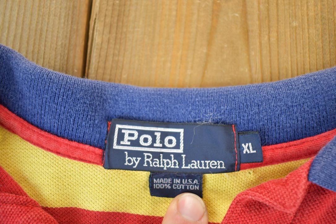 Vintage 1990s Polo By Ralph Lauren Quarter Button Short Sleeve Button Up Shirt Made In USA