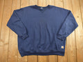 Vintage 1990s Carhartt Navy Blank Crewneck Sweatshirt