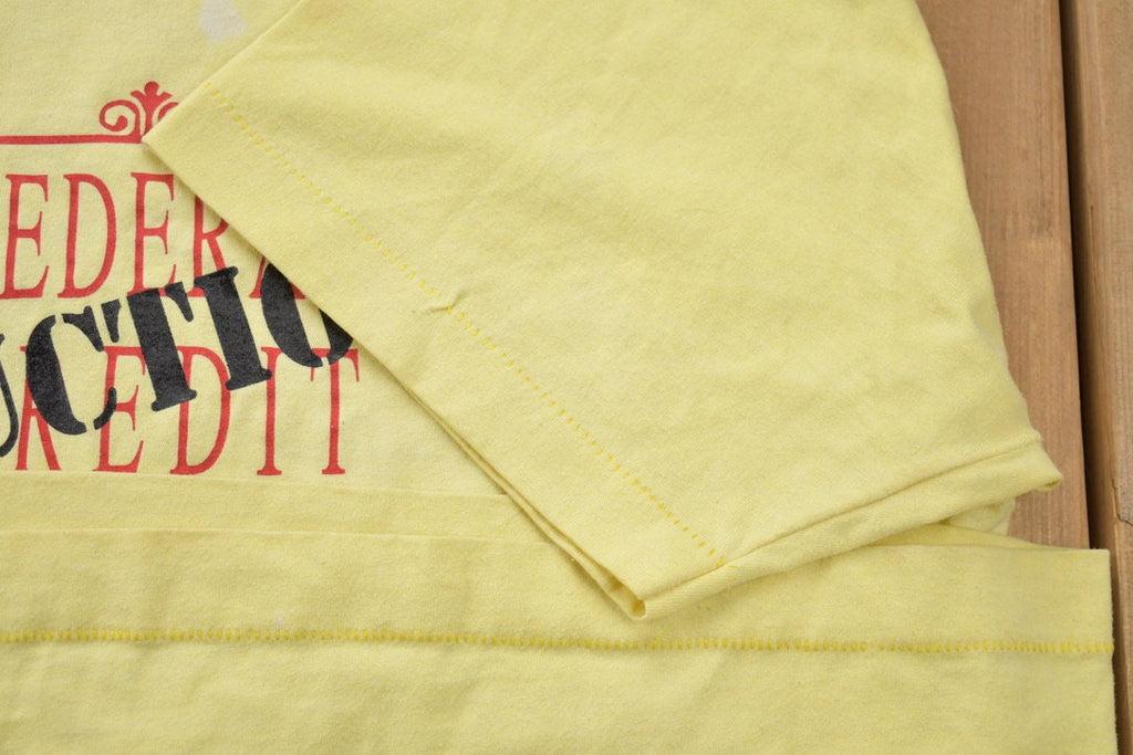 Vintage 1990s TIC Federal Credit Union Under Construction Graphic T-Shirt