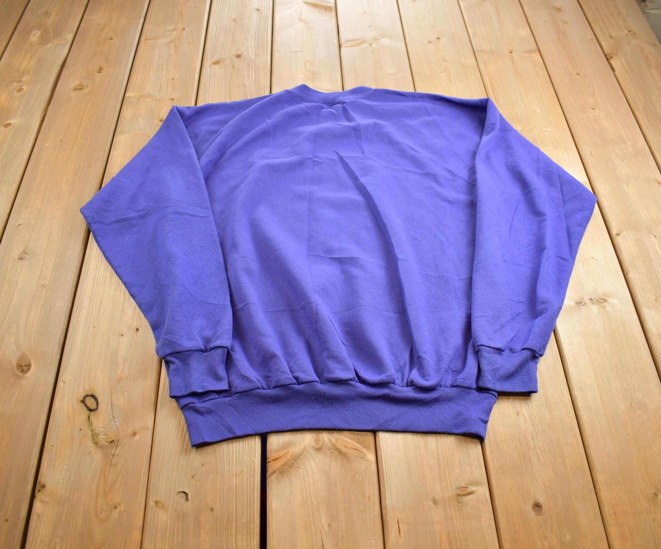 Vintage 1980s Embroidered Cats Crewneck Sweatshirt Made In USA
