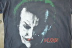 Vintage 1989 Jack Nicholson Joker DC Comics Batman Promo T-Shirt Men's S-M