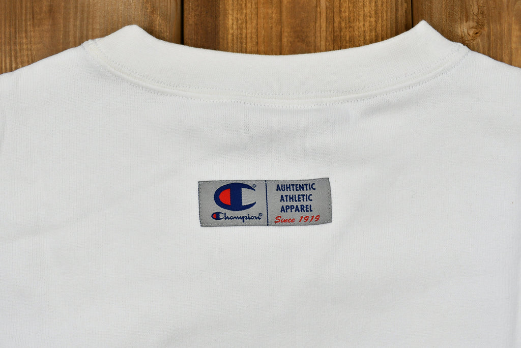 Vintage Deadstock Blank White Champion Sweatshirt / Vintage Pullover / Streetwear / Athleisure Sportswear / Sportswear / Champion Logo