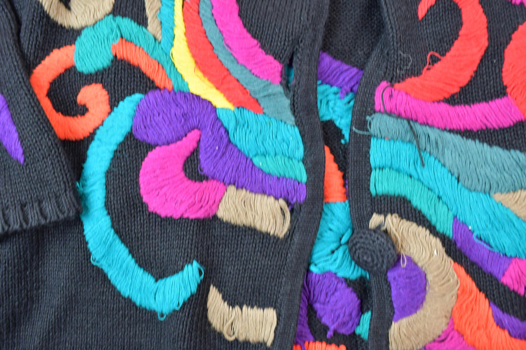 Vintage 1990s Marisa Christina Knit Button Up Sweater
