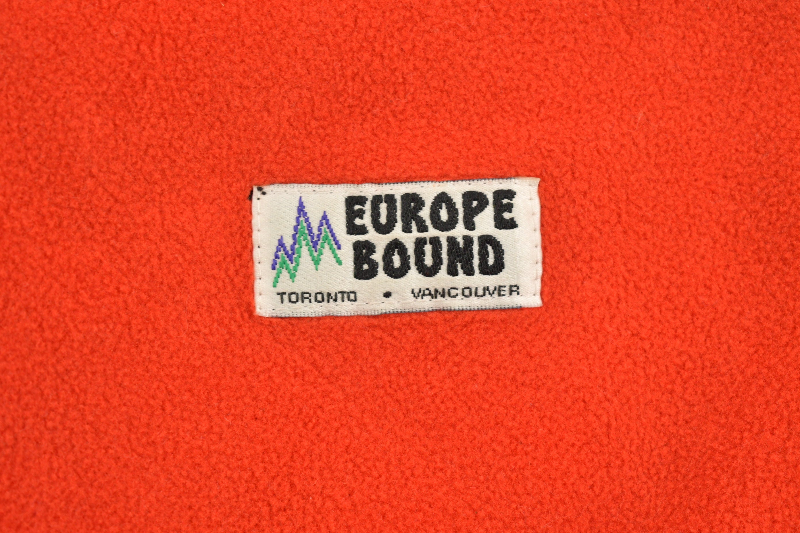 Vintage 1990s Europe Bound Full Zip Fleece Sweatshirt