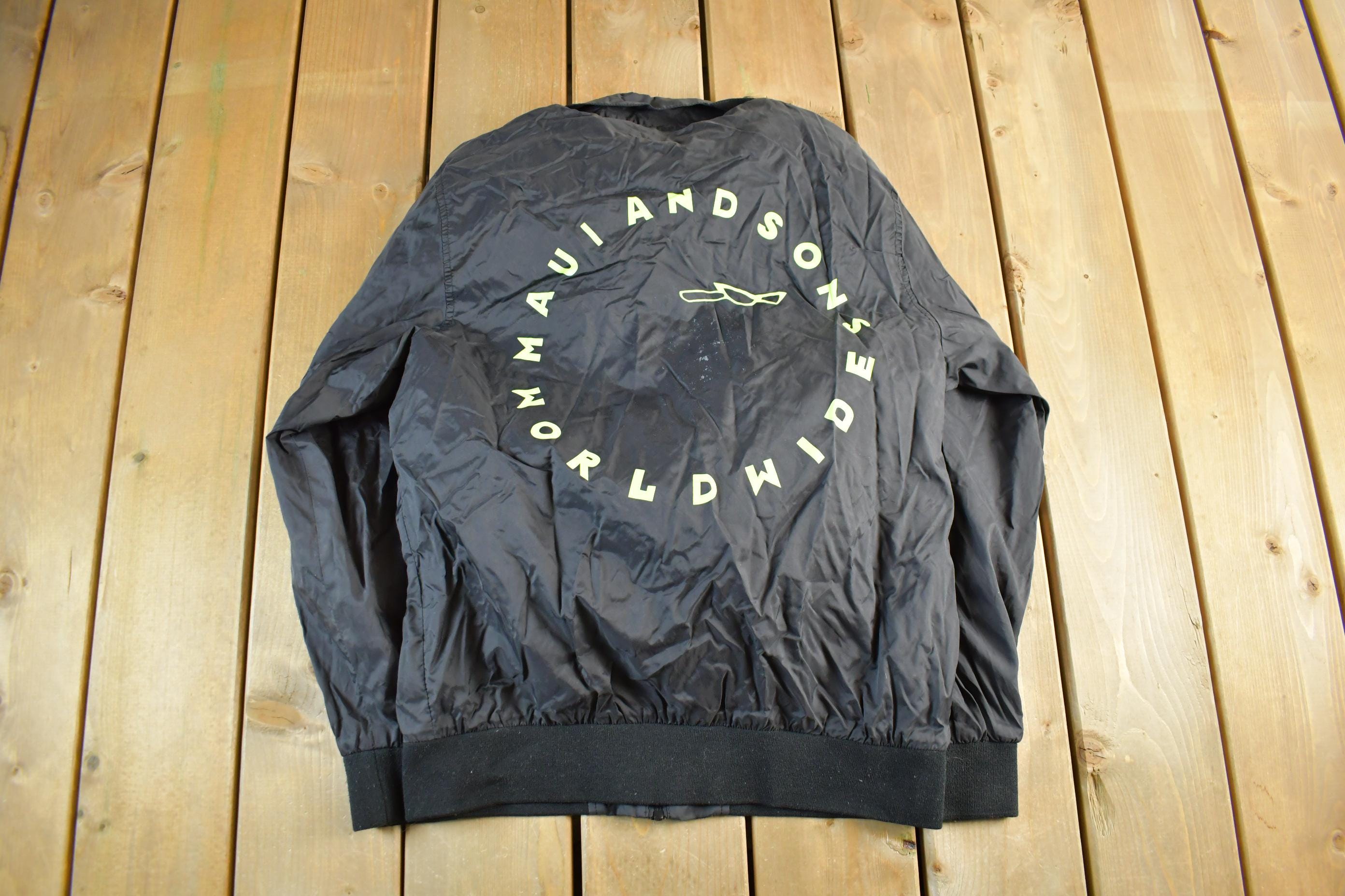 Vintage 2000s Maui & Sons Surf Windbreaker Jacket Men's Medium