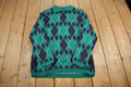 Vintage 1990s Alfred Dunner Argyle Knit Collar Sweater Made In USA