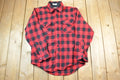 Vintage 1990s Red And Black Lumberjack Biggie Smalls Button Up Shirt