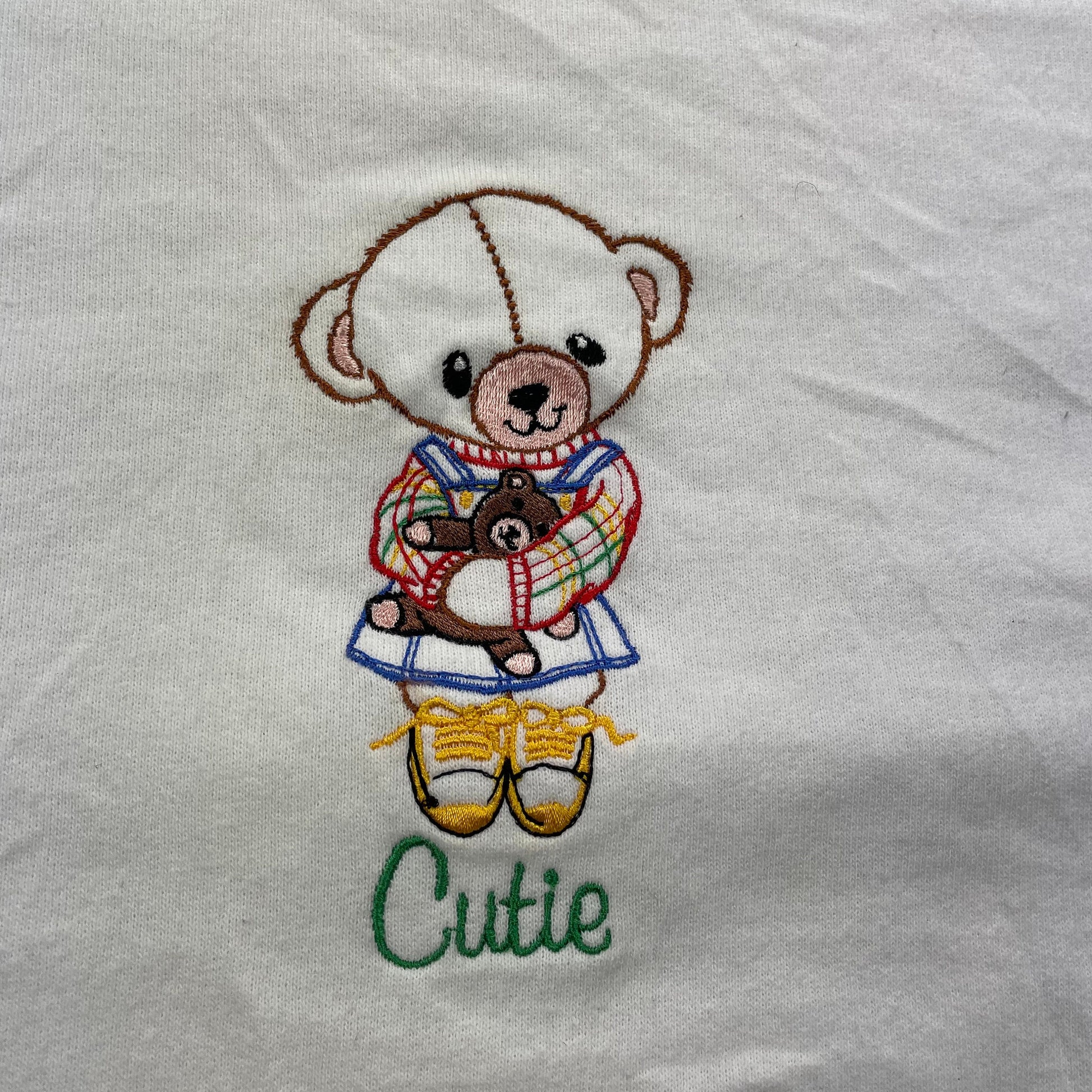 Vintage 1990's Cutie Embroidered Crewneck Sweatshirt / Grandma Sweater / 90s Crewneck / Souvenir / Athleisure / Streetwear