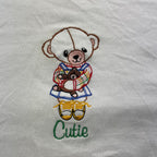 Vintage 1990's Cutie Embroidered Crewneck Sweatshirt / Grandma Sweater / 90s Crewneck / Souvenir / Athleisure / Streetwear